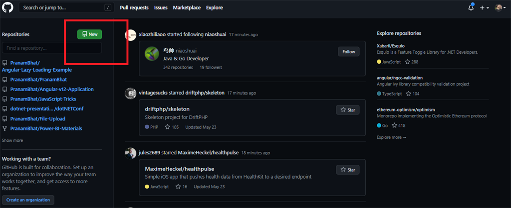 Adding New Project to The GitHub Repository